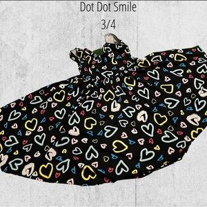 Dot dot smile. Twirly Heart dress 3/4 (ak)